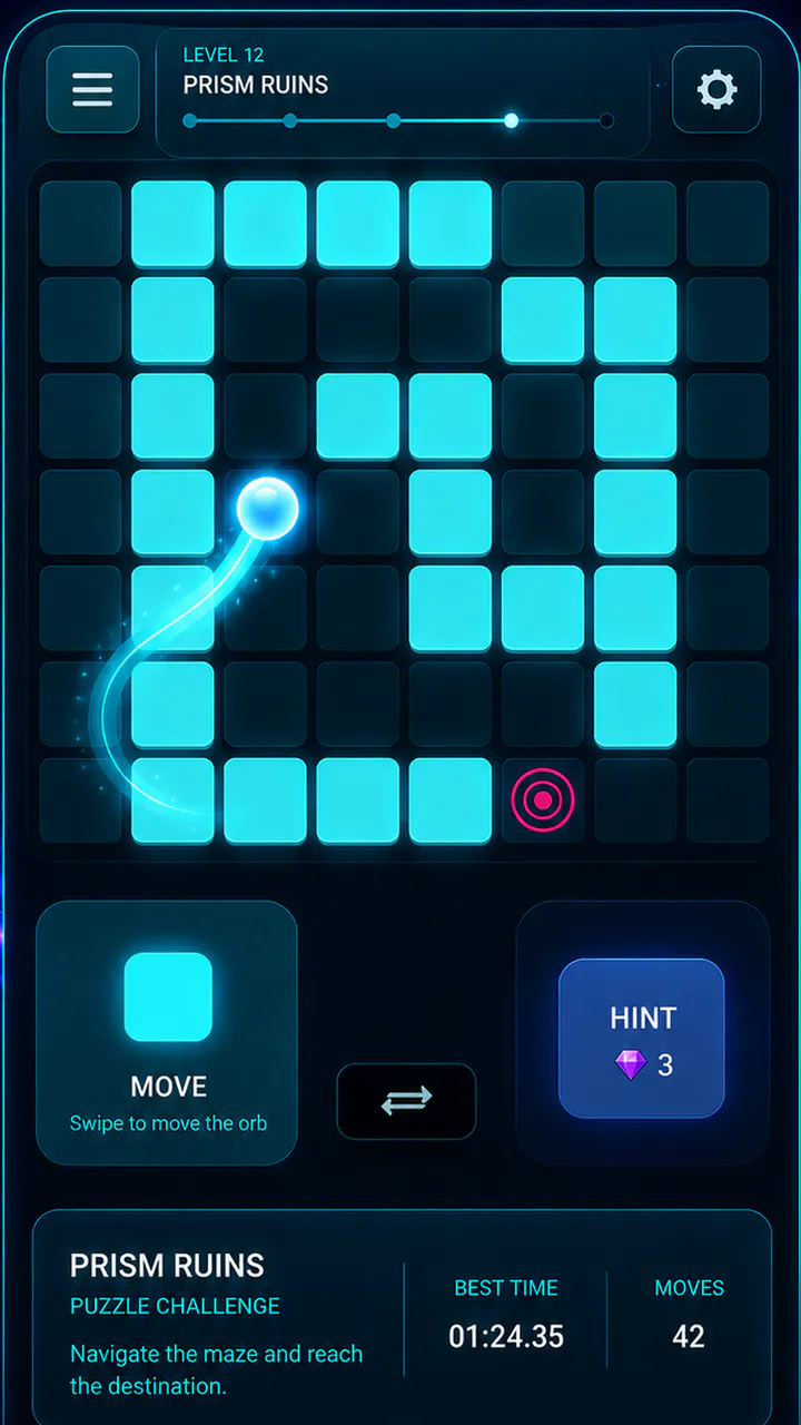Mazelume Android interface