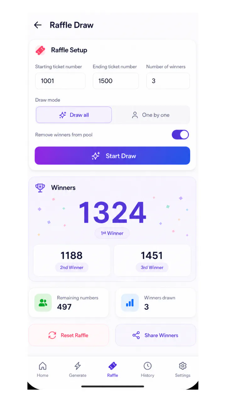 Numora Android interface
