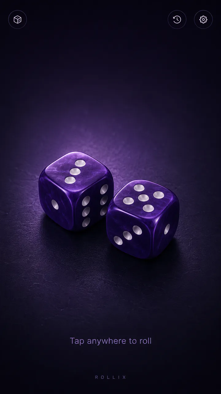 Rollix Dice Android interface