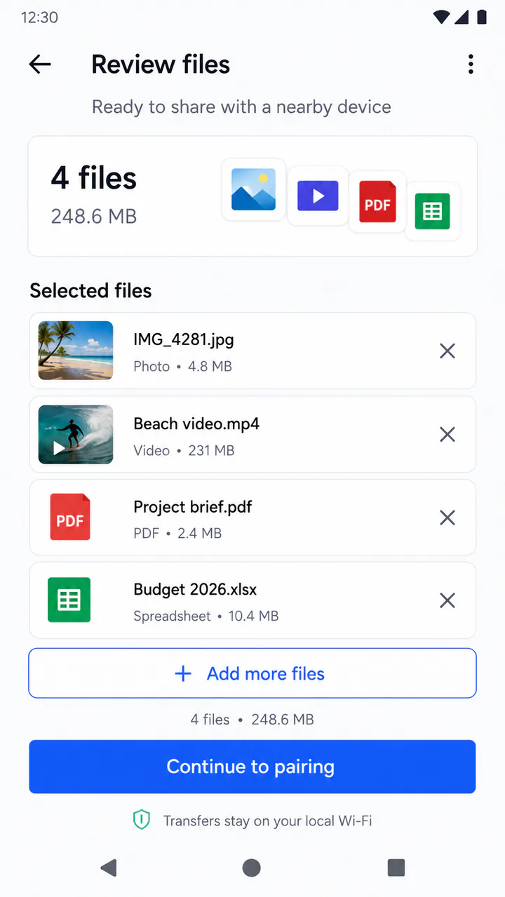 SyncPulse Android interface 2