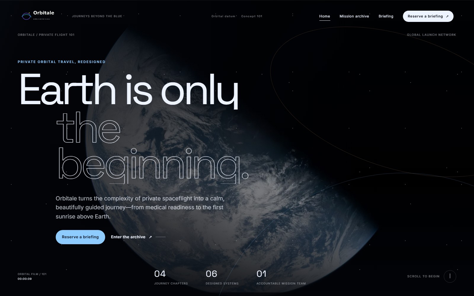 Orbitale website preview