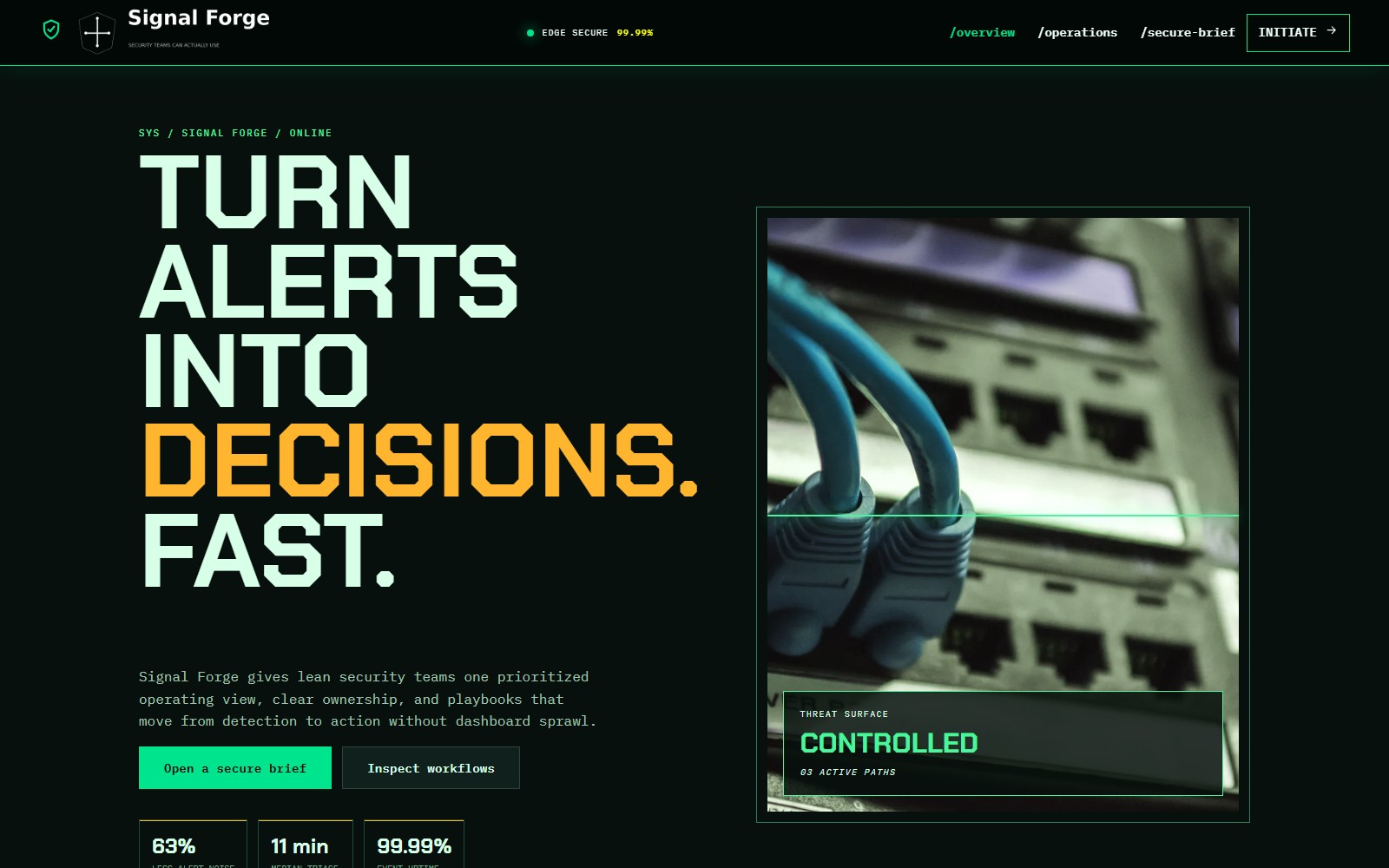 Signal Forge website preview