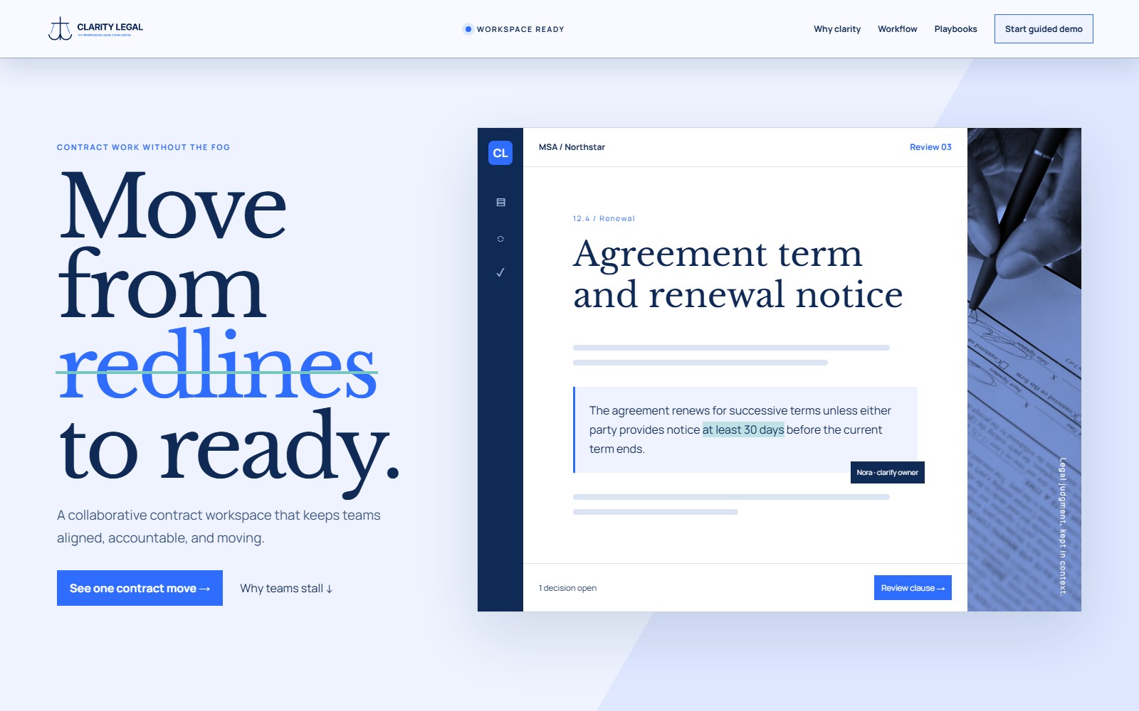 Clarity Legal website preview