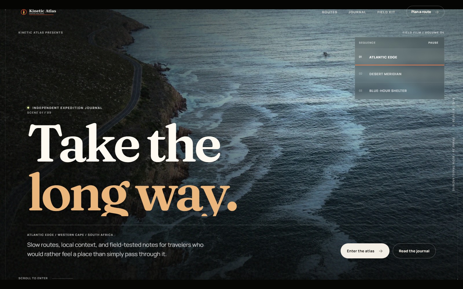 Kinetic Atlas website preview