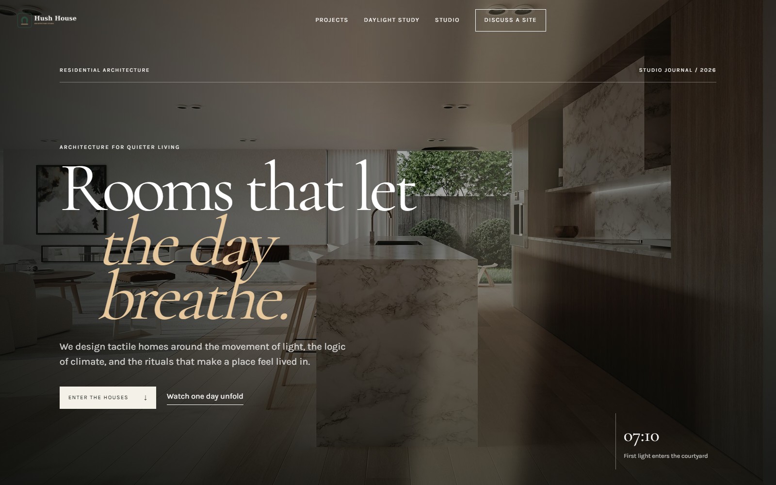Hush House website preview