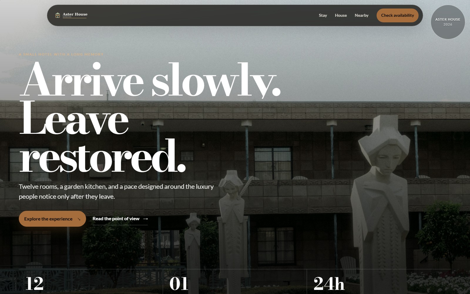 Aster House website preview