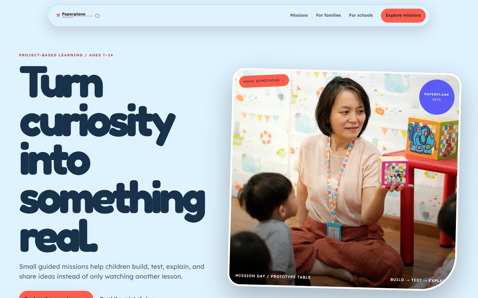 Paperplane website preview
