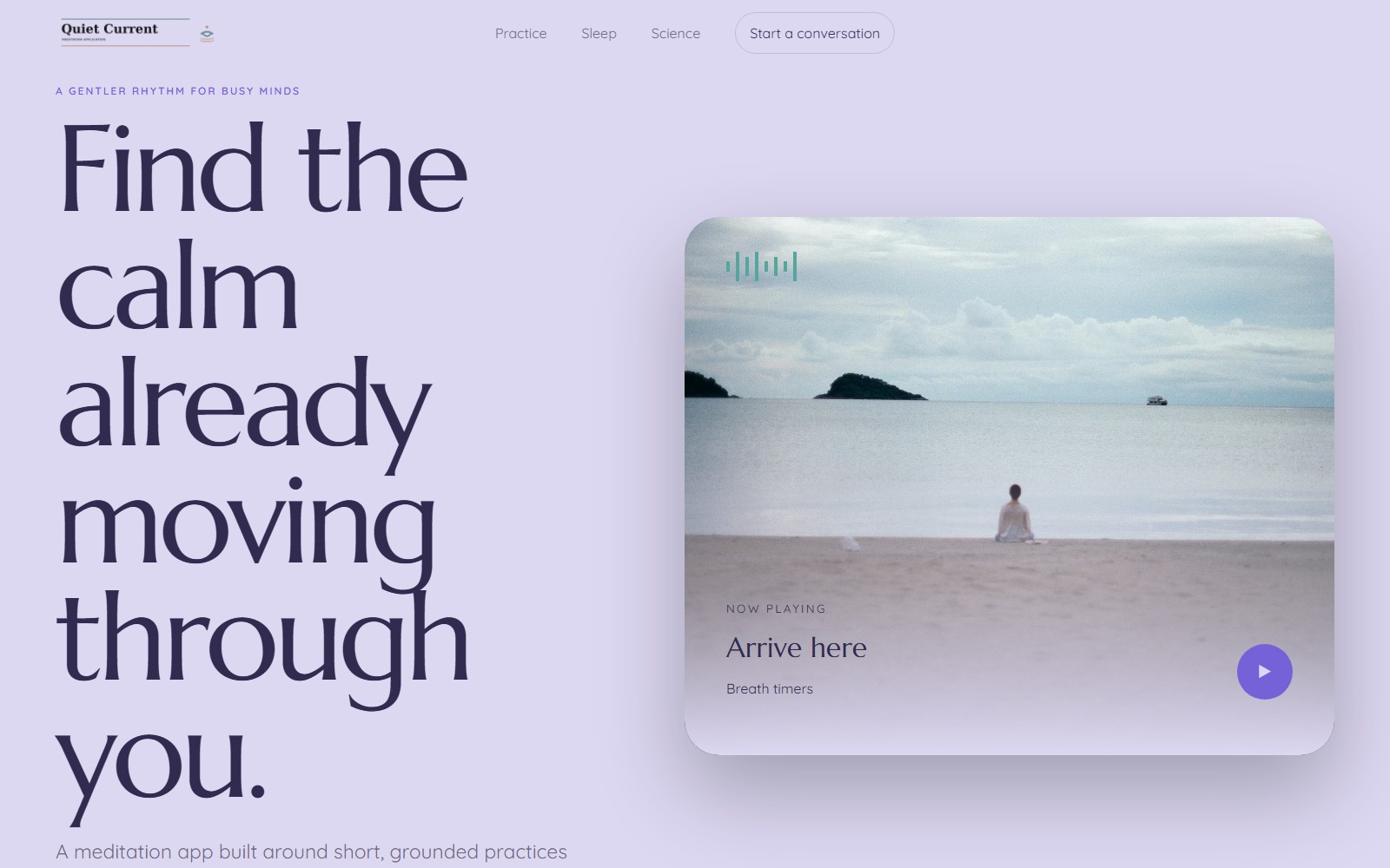 Quiet Current website preview