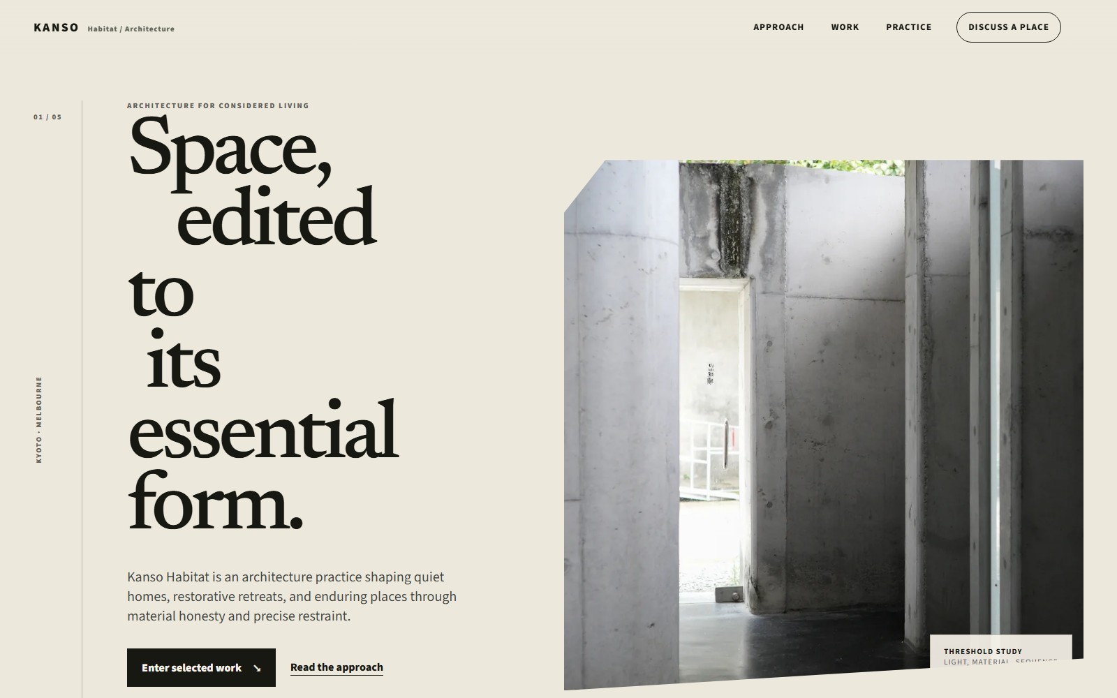 Kanso Habitat website preview