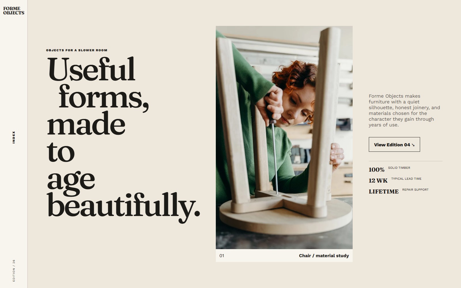 Forme Objects website preview