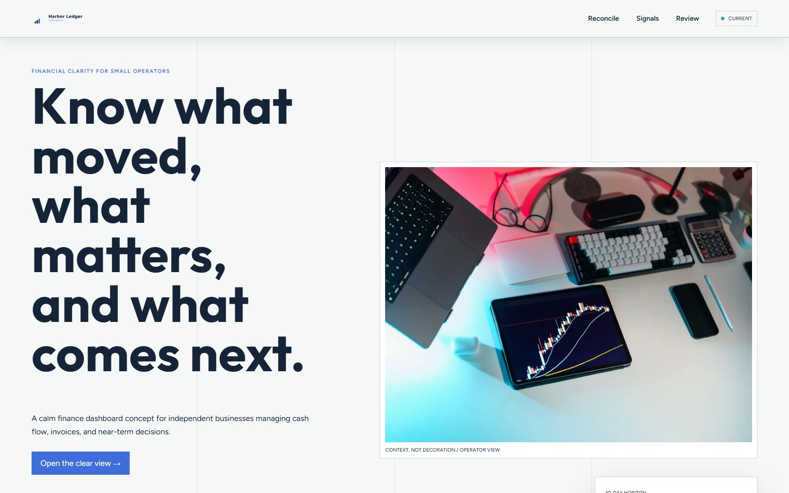 Harbor Ledger website preview
