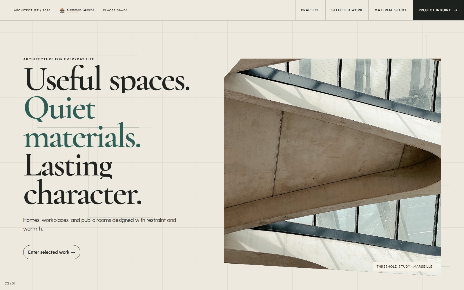 Common Ground — Architecture Studio website preview