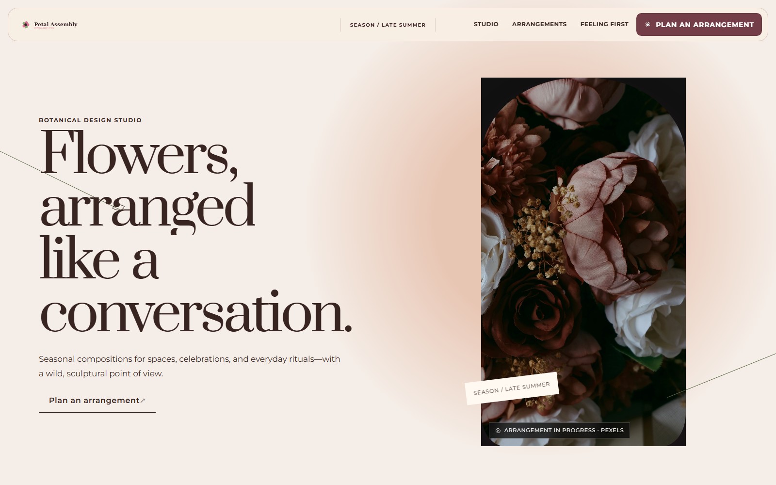 Petal Assembly website preview