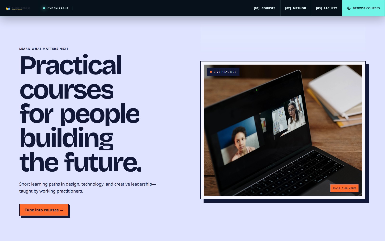 Signal School website preview